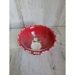 Tracy porter snowman bowl Xmas home decor kitchen